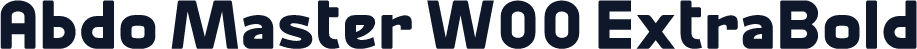 Abdo Master W00 ExtraBold