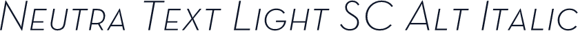 Neutra Text Light SC Alt Italic