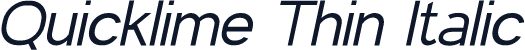 Quicklime Thin Italic