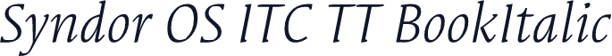 Syndor OS ITC TT BookItalic