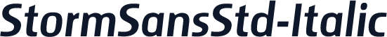 StormSansStd-Italic