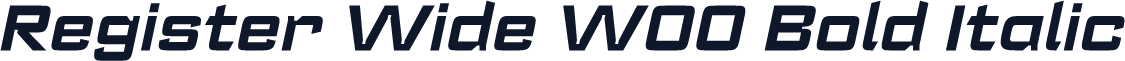 Register Wide W00 Bold Italic