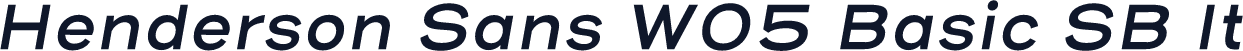Henderson Sans W05 Basic SB It