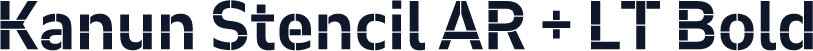 Kanun Stencil AR + LT Bold