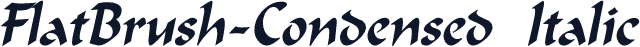 FlatBrush-Condensed Italic