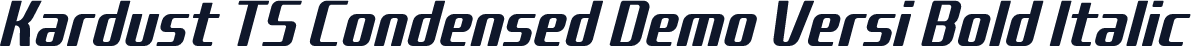 Kardust TS Condensed Demo Versi Bold Italic