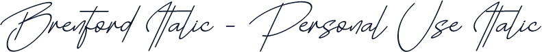 Brenford Italic - Personal Use Italic