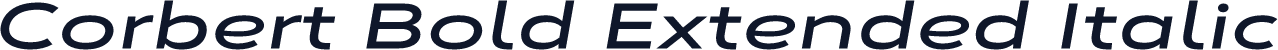 Corbert Bold Extended Italic