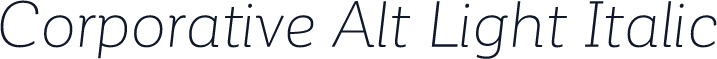 Corporative Alt Light Italic