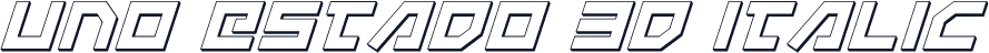 Uno Estado 3D Italic