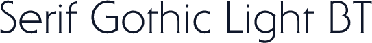 Serif Gothic Light BT