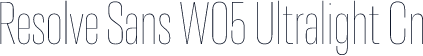 Resolve Sans W05 Ultralight Cn