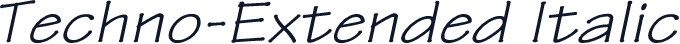 Techno-Extended Italic