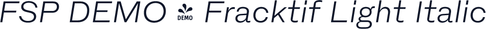 FSP DEMO - Fracktif Light Italic
