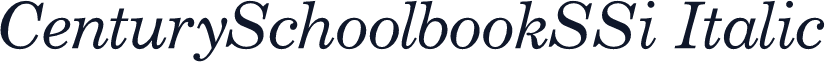 CenturySchoolbookSSi Italic