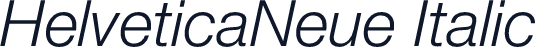 HelveticaNeue Italic