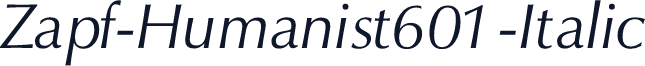 Zapf-Humanist601-Italic