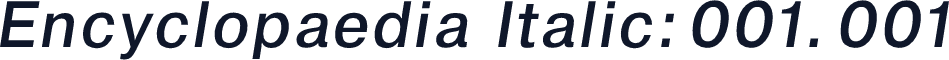 Encyclopaedia Italic:001.001