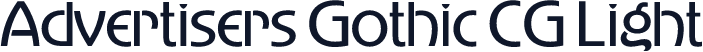 Advertisers Gothic CG Light