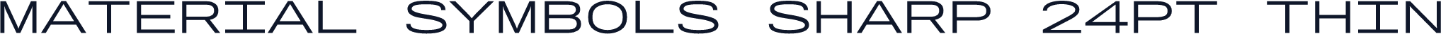 Material Symbols Sharp 24pt Thin
