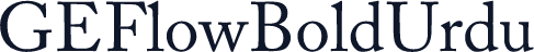 GE Flow Bold Urdu