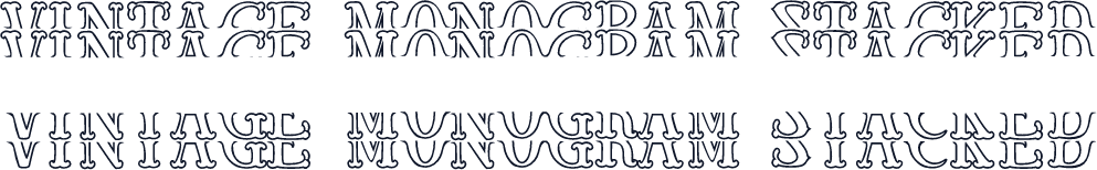 Vintage Monogram Stacked