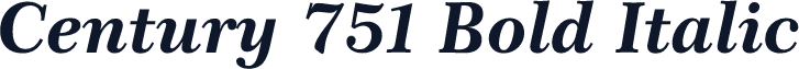 Century 751 Bold Italic