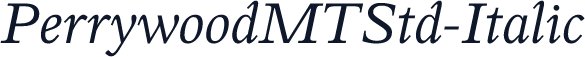 PerrywoodMTStd-Italic