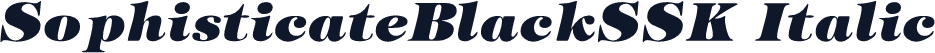 SophisticateBlackSSK Italic
