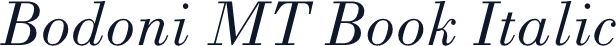 Bodoni MT Book Italic