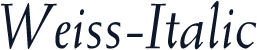 Weiss-Italic