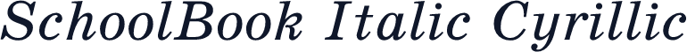 SchoolBook Italic Cyrillic