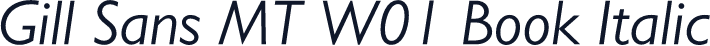 Gill Sans MT W01 Book Italic