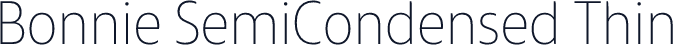 Bonnie SemiCondensed Thin