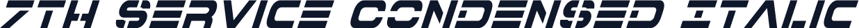 7th Service Condensed Italic