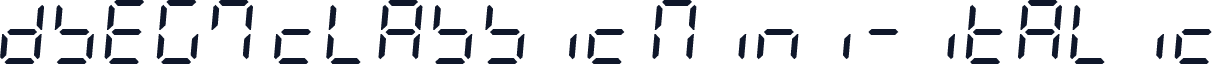 DSEG7 Classic Mini-Italic
