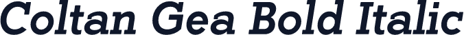 Coltan Gea Bold Italic
