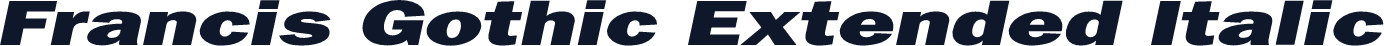 Francis Gothic Extended Italic