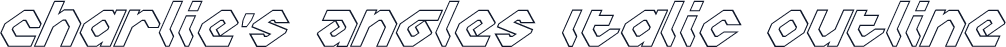 Charlie's Angles Italic Outline