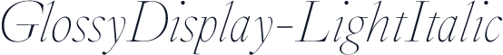 GlossyDisplay-LightItalic