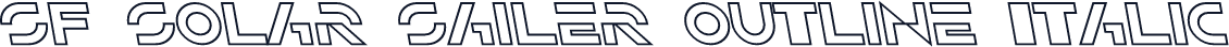 SF Solar Sailer Outline Italic