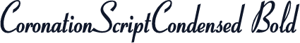 CoronationScriptCondensed Bold