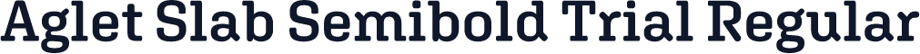 Aglet Slab Semibold Trial Regular
