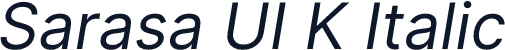 Sarasa UI K Italic