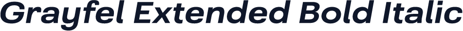 Grayfel Extended Bold Italic