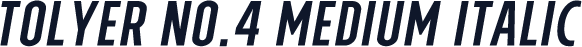 Tolyer No.4 Medium Italic
