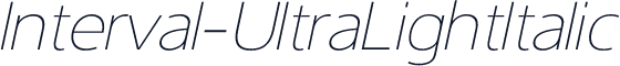Interval-UltraLightItalic