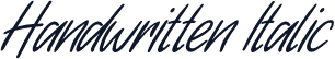 Handwritten Italic
