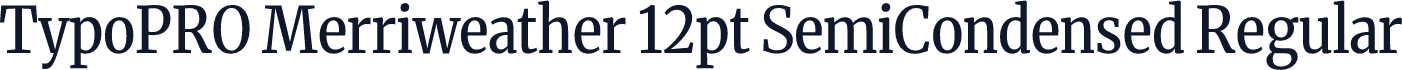 TypoPRO Merriweather 12pt SemiCondensed Regular