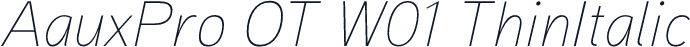 AauxPro OT W01 ThinItalic